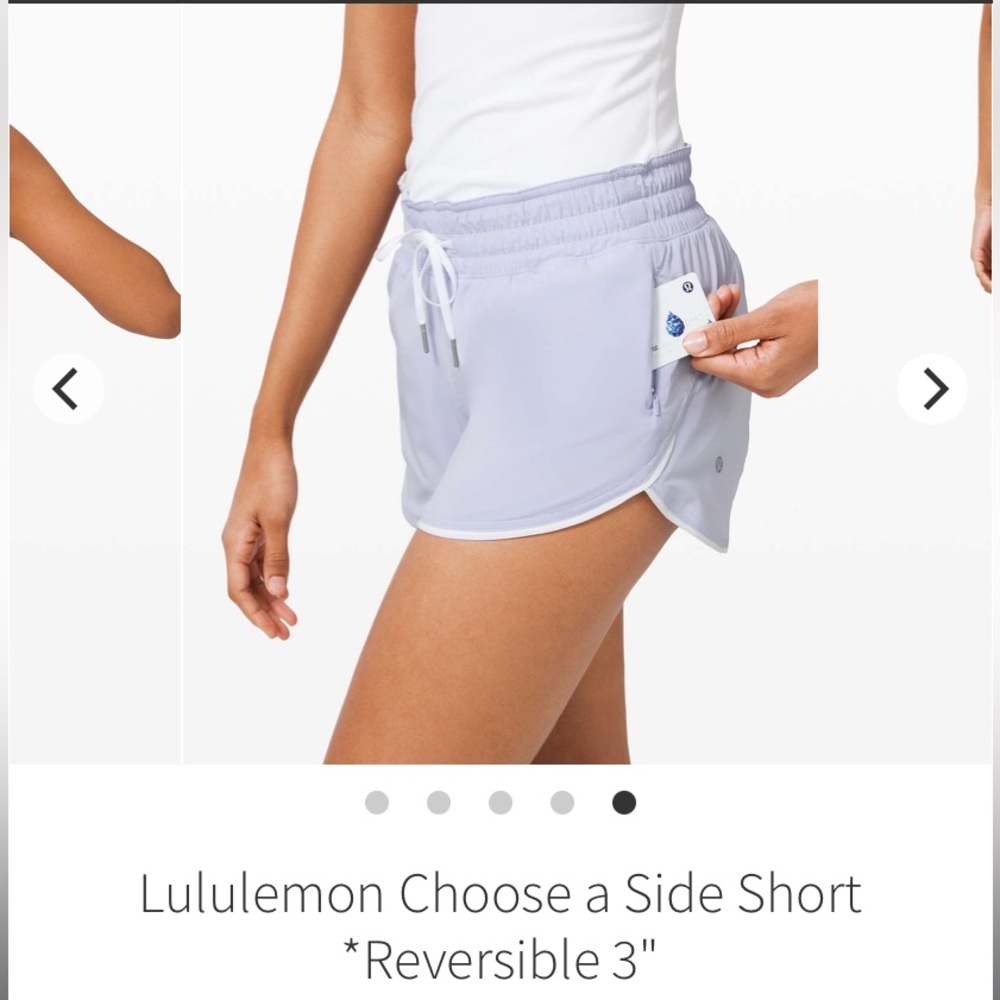Lululemon NWT Shorts Choose a Side Short Reversible 3 inch Length